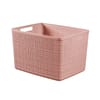 Obdĺžnikový košík Jute Pink 36 x 28 x 23 cm CURVER