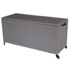 Coffre de rangement de jardin gris 129 x 50 x 62 cm PATIO