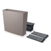 Donica ogrodowa z wkładem Urbi Case Tower 77 x 23,5 x 68,5 cm mocca PROSPERPLAST