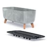 Blumentopf mit Einsatz Gracia Case Beton Effect 39 x 19,5 x 19 cm beton PROSPERPLAST