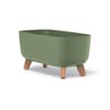 Zelený plastový zahradní květináč s drenážní vložkou Gracia Case  39 x 19,5 x 19 cm PROSPERPLAST