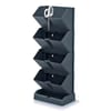 Kaskádový plastový kvetináč Mini Cascade Antracit 11,4 x 19,5 x 47,5 cm PROSPERPLAST