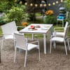 Zahradní židle s teakovými područkami Diamond White - Beige KETTLER 0103902-5800