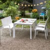 Zahradní židle s teakovými područkami Diamond White - Beige KETTLER 0103902-5800