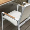 Zahradní židle s teakovými područkami Diamond White - Beige KETTLER 0103902-5800