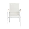 Zahradní židle s teakovými područkami Diamond White - Beige KETTLER 0103902-5800