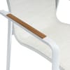 Zahradní židle s teakovými područkami Diamond White - Beige KETTLER 0103902-5800