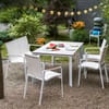 Zahradní židle s teakovými područkami Diamond White - Beige KETTLER 0103902-5800