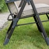 Liegestuhl mit Fußstütz Modena Quadrat Plus Black Edition H024-04IB PATIO