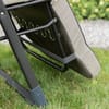 Liegestuhl mit Fußstütz Modena Quadrat Plus Black Edition H024-04IB PATIO