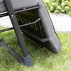Liegestuhl mit Fußstütz Modena Quadrat Plus Black Edition H024-07PB PATIO