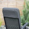 Liegestuhl mit Fußstütz Modena Quadrat Plus Black Edition H024-07PB PATIO