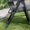 Liegestuhl mit Fußstütz Modena Quadrat Plus Black Edition H024-07PB PATIO