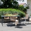 Gartenstuhl aus Polyrattan Leon cappuccino PATIO