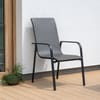 Gartenstuhl aus Polyrattan Columbus Grau PATIO