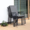 Gartenstuhl aus Polyrattan Columbus Grau PATIO