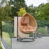 Zahradní houpací závěsné křeslo z technorattanu Francis Beige PATIO