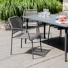 Antracitová záhradná stolička Doha PATIO