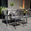 Antracitová záhradná stolička Doha PATIO