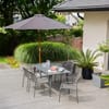 Drevený záhradný slnečník Poly Antracit 3 m PATIO