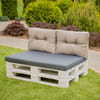 Seat pallet cushion with zippers Larisa Basic D031-26CW PATIO