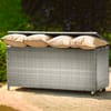 Coffre de rangement de jardin gris 129 x 50 x 62 cm PATIO