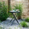 Skládací zahradní stolek se skleněnou deskou Henri Antracit fi 40 cm PATIO