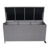 Coffre de rangement de jardin gris 129 x 50 x 62 cm PATIO