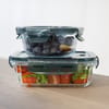 Rectangular glass container Rillet 370 ml AMBITION  