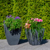 Square garden flower pot 60 cm anthracite PATIO