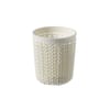 Krémový kulatý košík / nádobka Knit S 10 x 11 cm CURVER