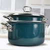 Enameled cooking pot Plus 20 cm turquoise EMALIA OLKUSZ