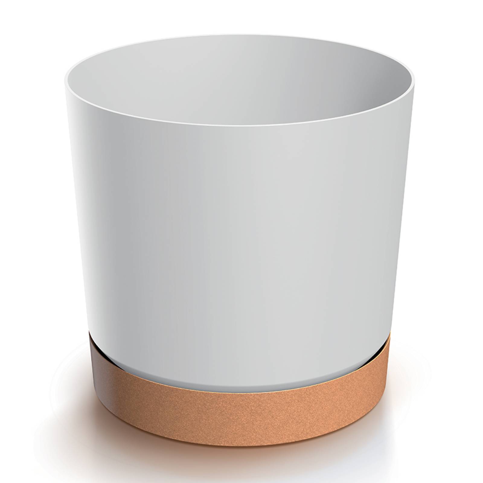 Bílý bezvložkový květináč Tubo PM 23,9 cm PROSPERPLAST