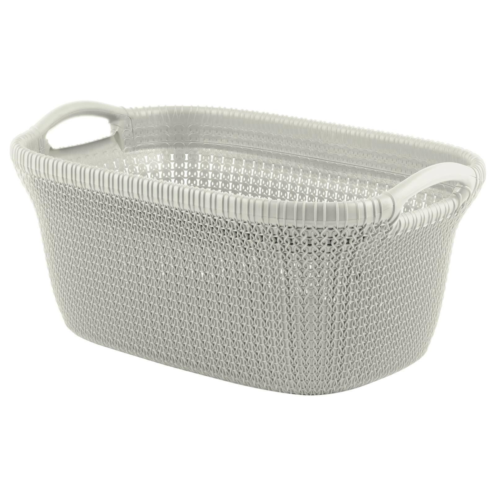 Krémový prádelní koš Knit 40 l CURVER