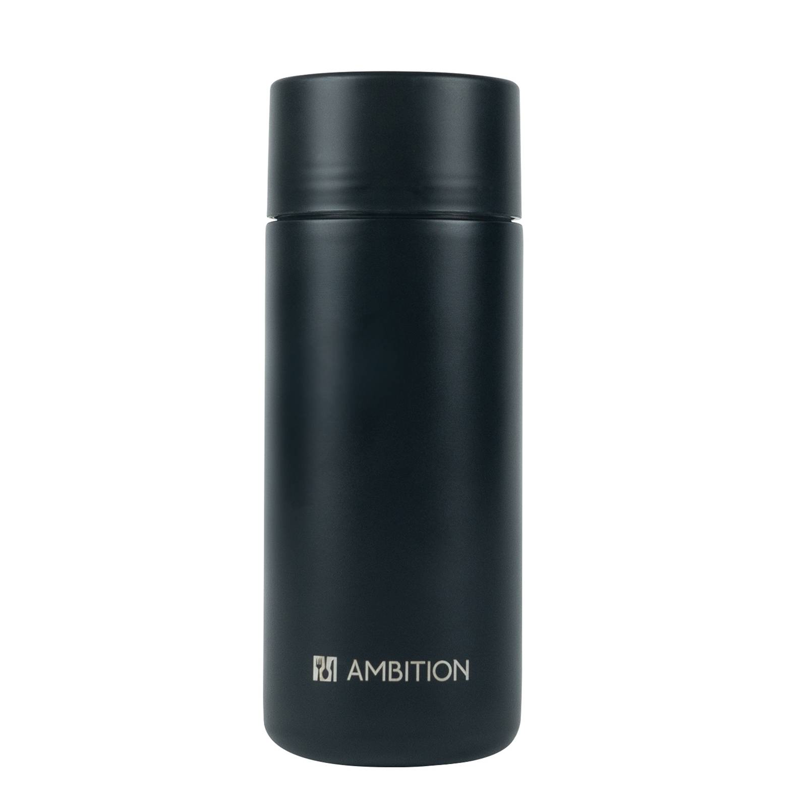 Čierny nerezový termohrnček Calido 400 ml AMBITION