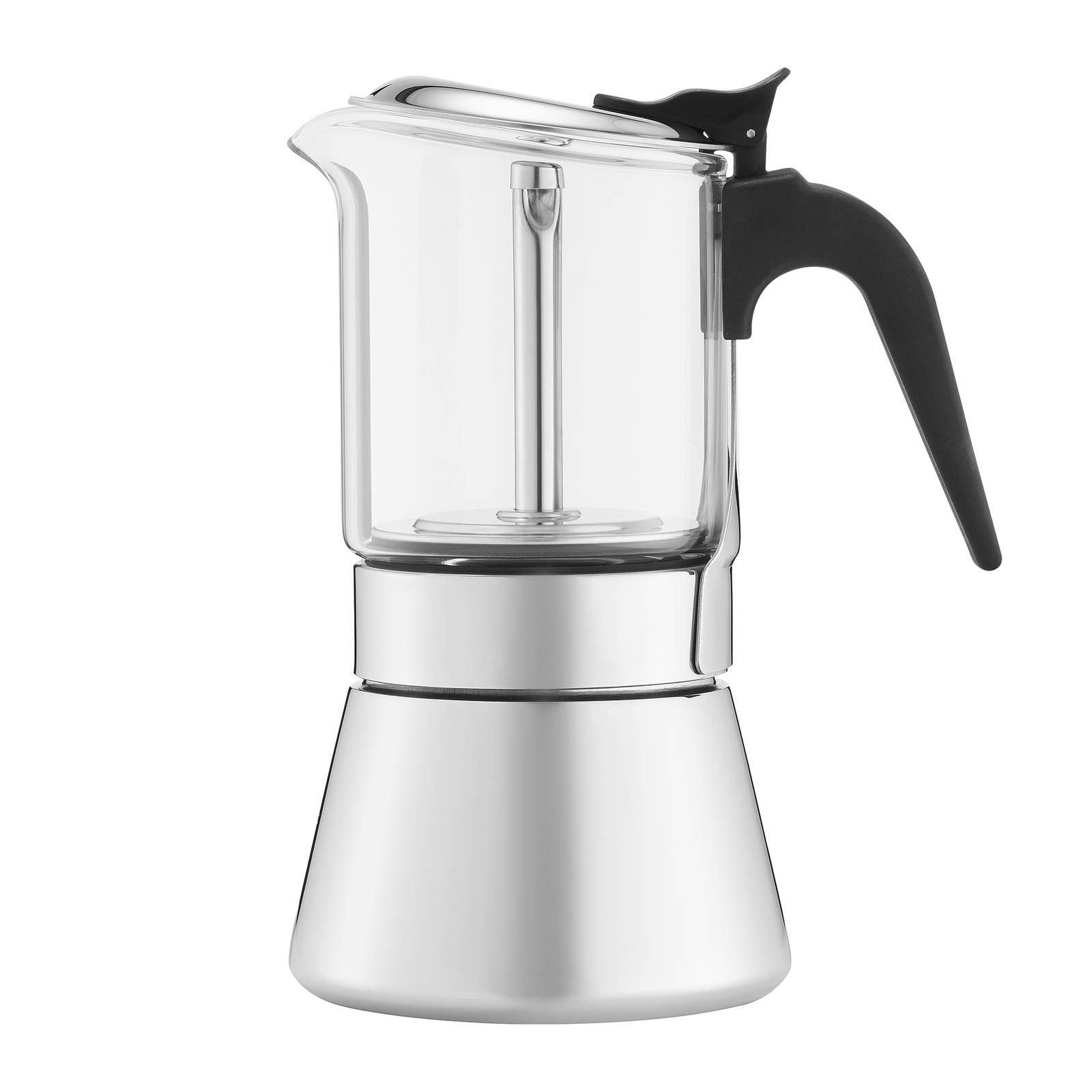 Nerezová kafetérie se skleněnou nádržkou Evie 240 ml AMBITION