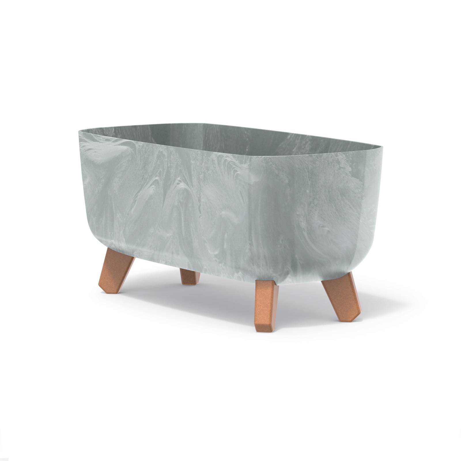 Blumentopf mit Einsatz Gracia Case Beton Effect 39 x 19,5 x 19 cm beton PROSPERPLAST