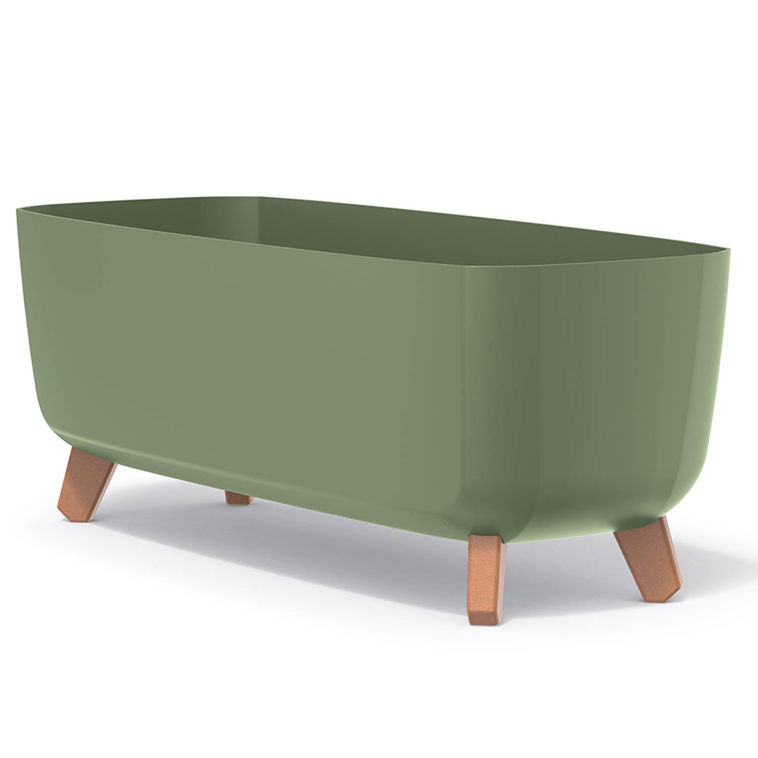 Donica ogrodowa Gracia Case 58 x 24 x 23,5 cm ziemisty zielony PROSPERPLAST
