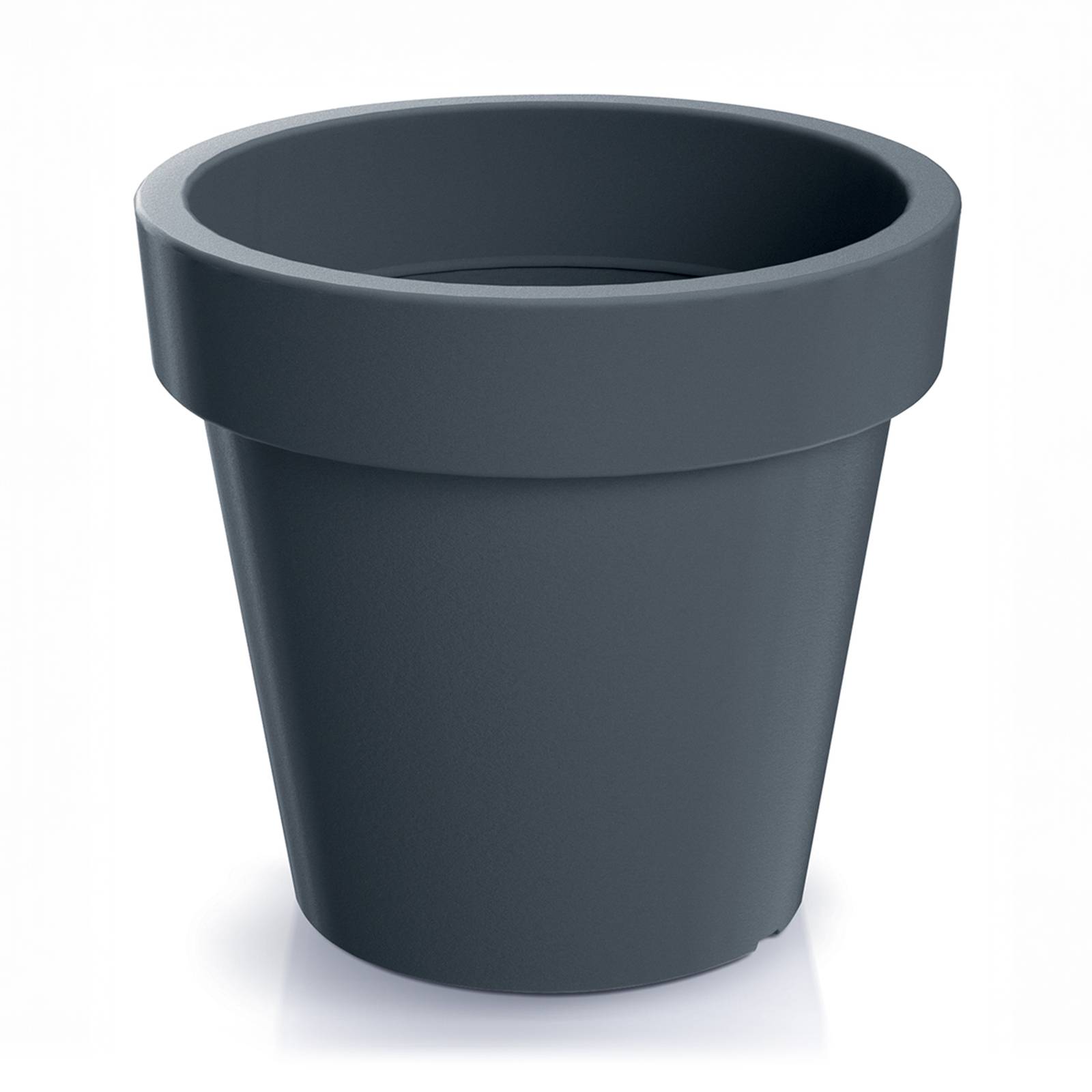 Bezvložkový plastový zahradní květináč Lofly Antracit 29,3 x 29,3 x 26,6 cm PROSPERPLAST