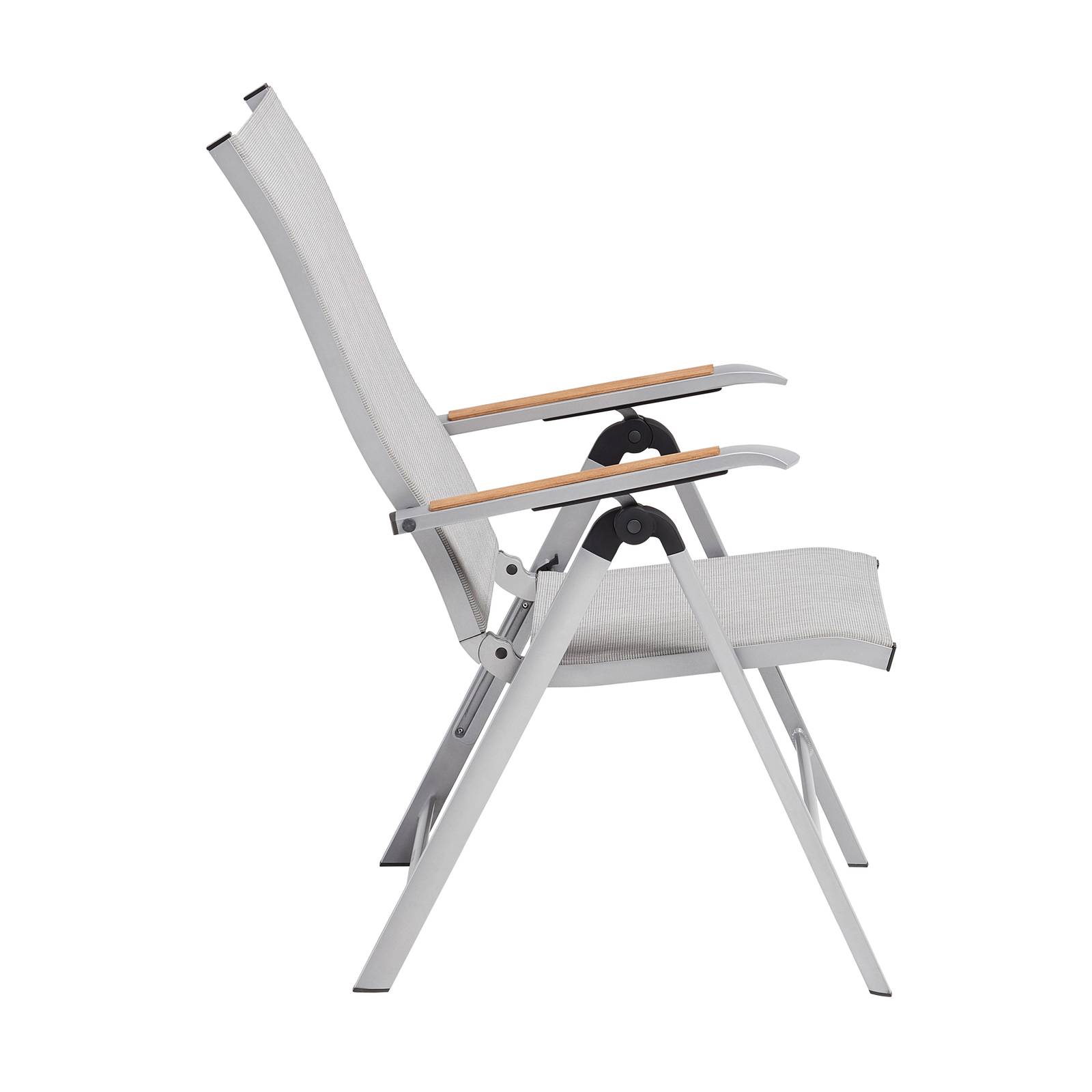 Fotel ogrodowy z tekowymi podłokietnikami Diamond srebrny KETTLER 0103901-0500