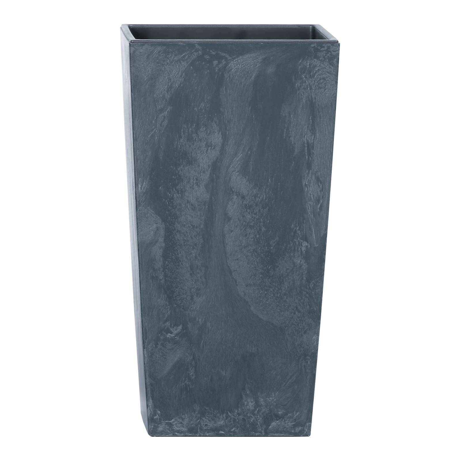 Donica ogrodowa z wkładem Urbi Square Beton Effect 32,5 x 32,5 x 61 cm antracytowy PROSPERPLAST