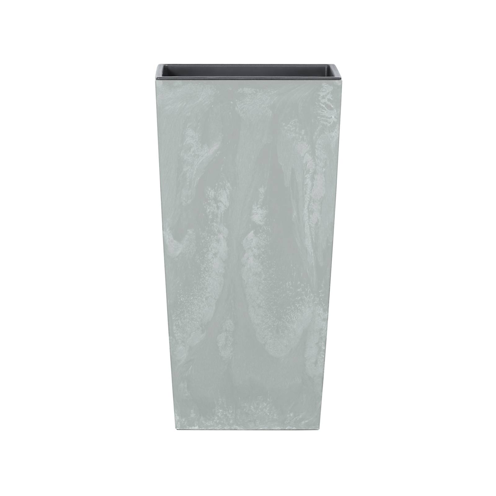 Donica ogrodowa z wkładem Urbi Square Beton Effect 22 x 22 x 42 cm szary PROSPERPLAST
