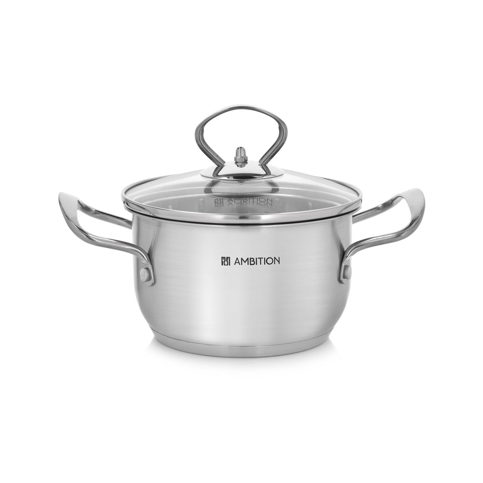 Kochtopf aus Edelstahl mit Deckel Petite 14 cm 1,2 l AMBITION
