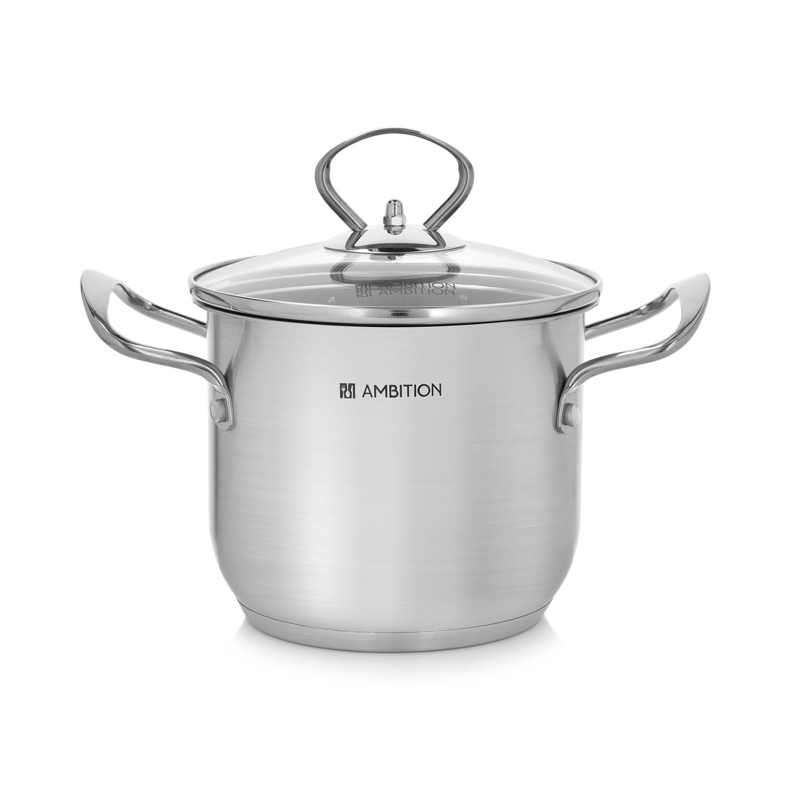 Hoher Kochtopf aus Edelstahl mit Deckel Petite 14 cm AMBITION