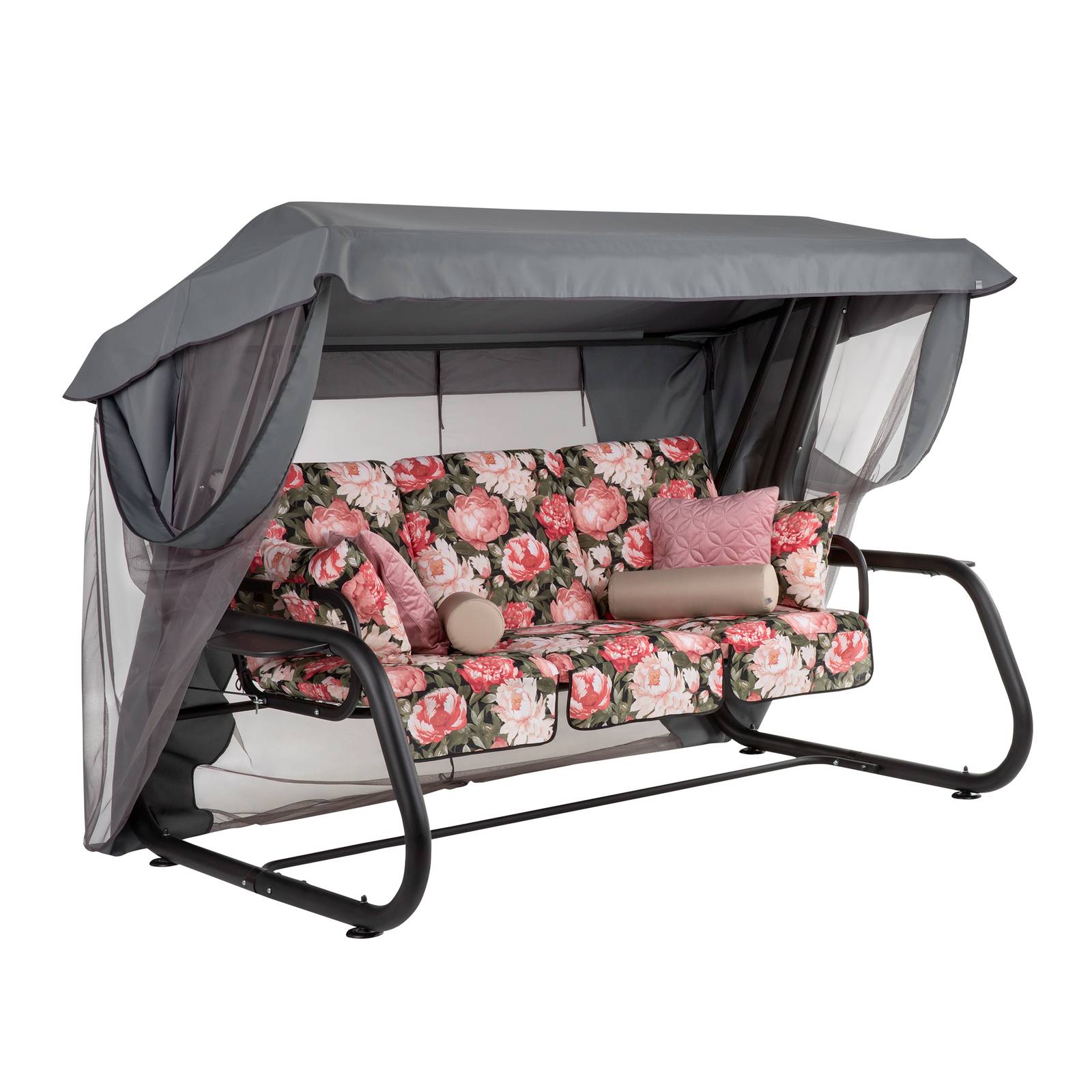 Huśtawka ogrodowa z moskitierą Venezia Lux Black Edition A101-23PB PATIO 