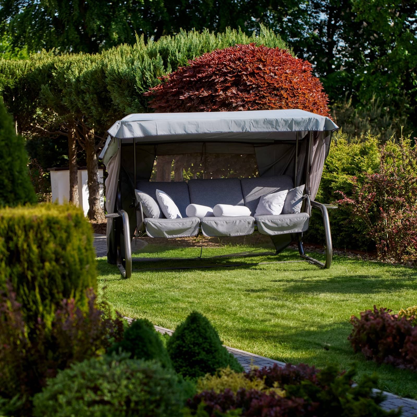 Huśtawka ogrodowa z moskitierą Venezia Lux D048-16FB PATIO