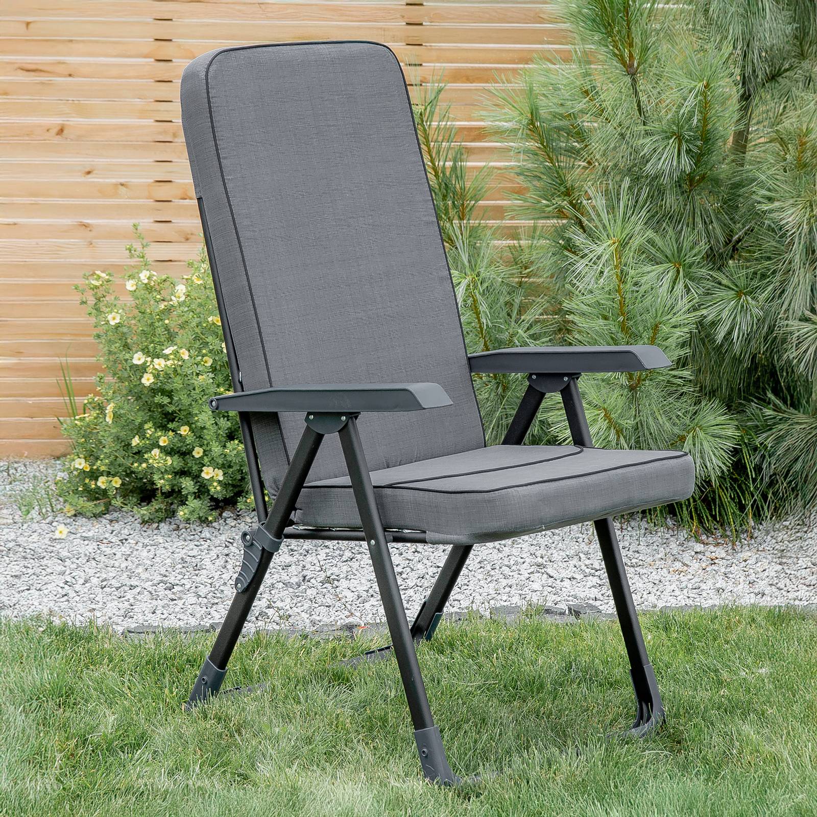 Polohovacie záhradné kreslo Modena Square Black Edition H024-07PB PATIO