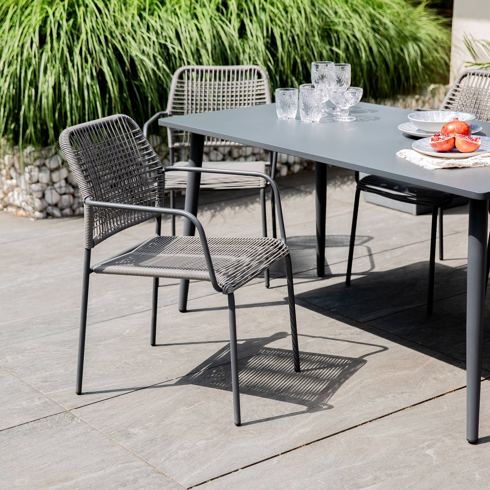 Gartenstuhl Geflecht Doha Antharzit PATIO