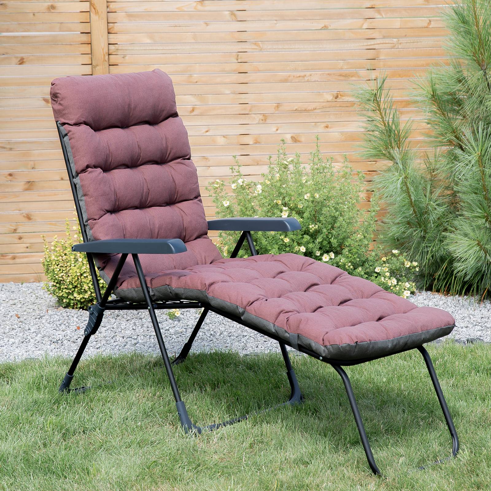 Polohovací zahradní lehátko Setenil Black Edition H047-04PB PATIO