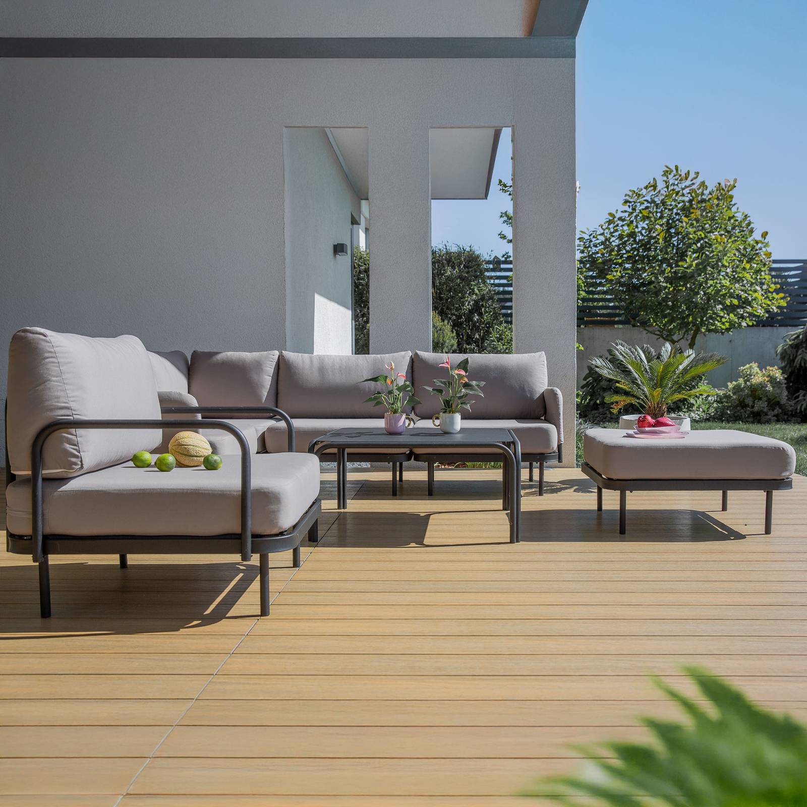 Súprava záhradného nábytku pre 6 osôb Piryt Taupe D042-04DW PATIO
